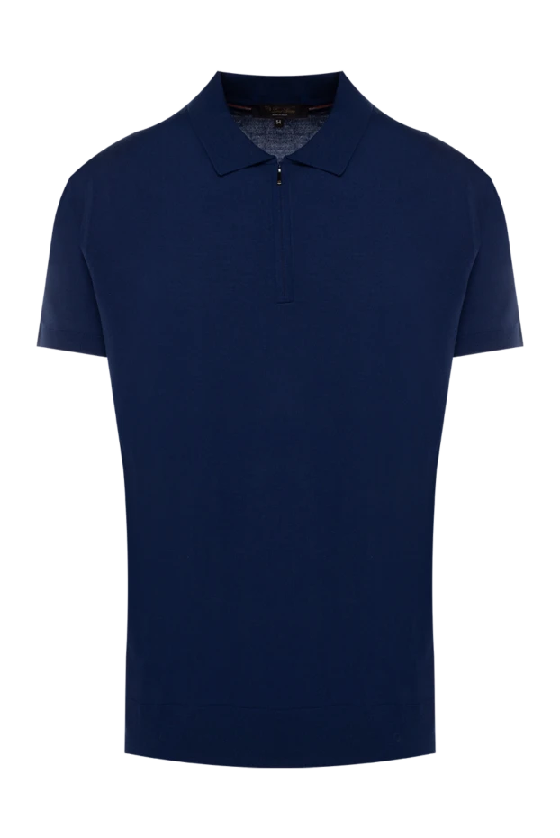 Loro Piana man men's blue wool polo купить с ценами и фото 176418 - photo 1