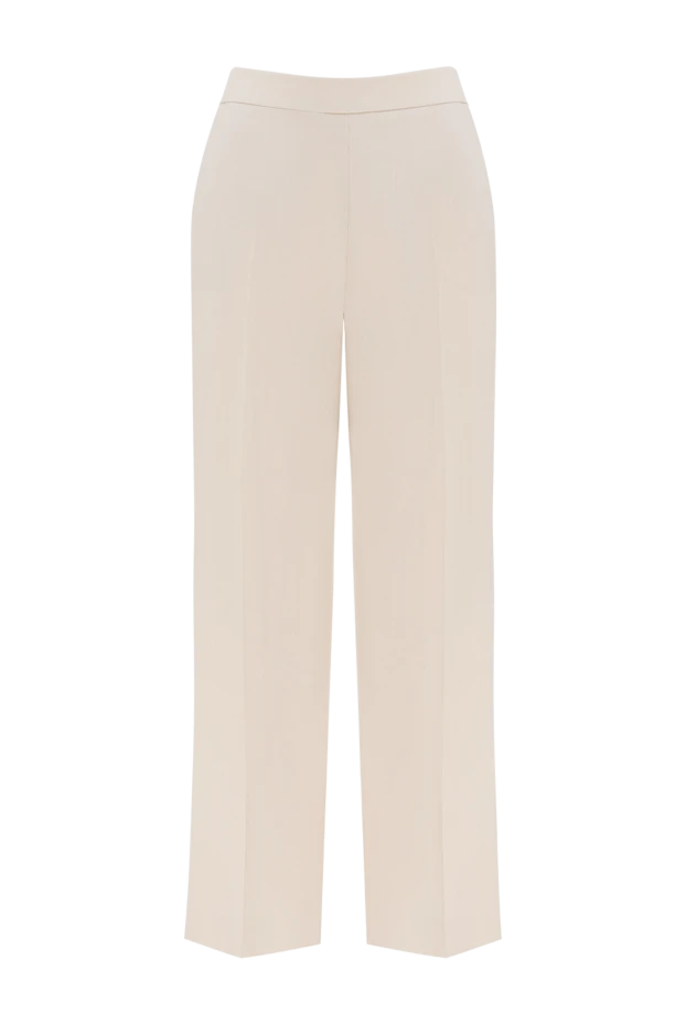 Loro Piana woman women's beige wool trousers купить с ценами и фото 176431 - photo 1