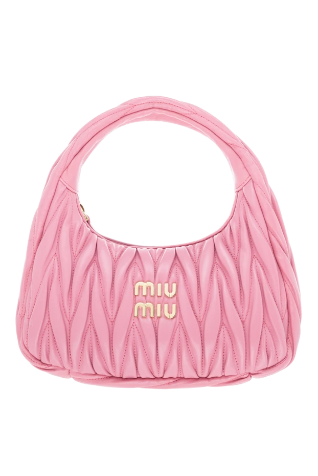 Miu Miu Әйелдер қызғылт түсті әйелдер былғары сөмкесі купить с ценами и фото 176434 - фото 1