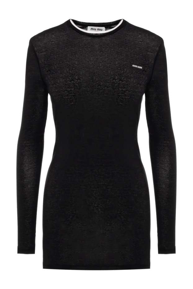 Miu Miu woman black knitted cotton dress купить с ценами и фото 176442 - photo 1