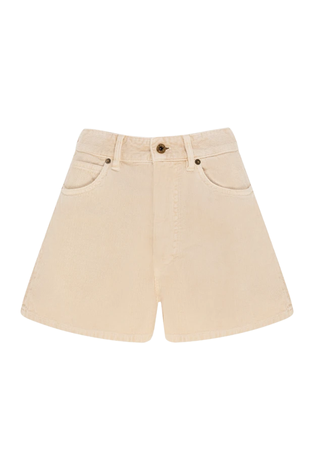 Miu Miu woman cotton shorts for women, beige купить с ценами и фото 176448 - photo 1