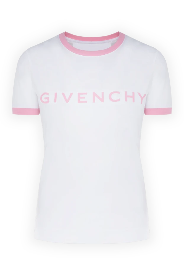 Givenchy Әйелдер әйелдерге арналған ақ мақтадан және эластаннан жасалған футболка купить с ценами и фото 176457 - фото 1