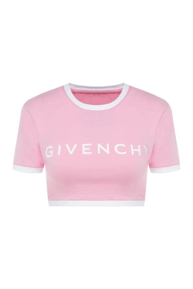 Givenchy Әйелдер әйелдерге арналған мақта мен эластаннан тігілген футболка, қызғылт түсті купить с ценами и фото 176458 - фото 1