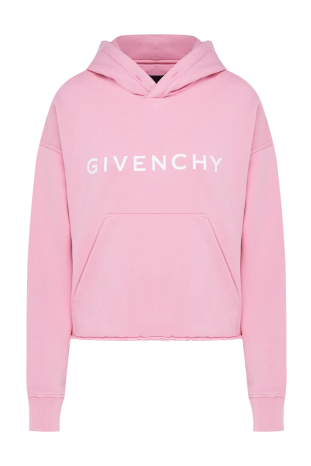 Givenchy woman cotton hoodie for women pink купить с ценами и фото 176460 - photo 1