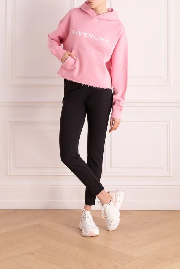 Givenchy woman cotton hoodie for women pink купить с ценами и фото 176460 - photo 2