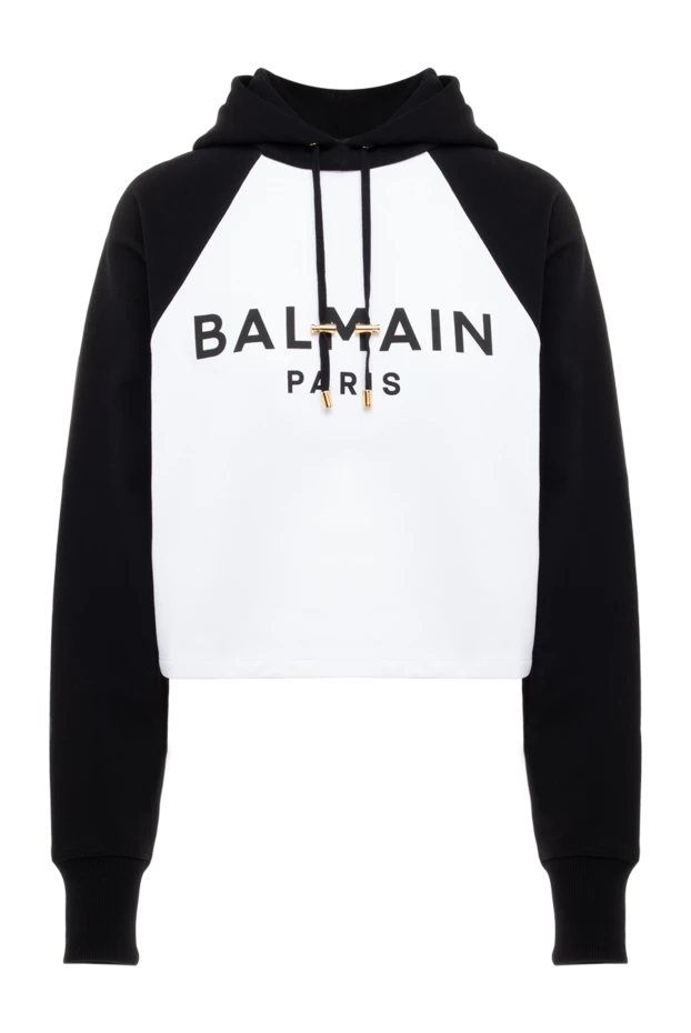 Balmain woman cotton hoodie for women white купить с ценами и фото 176470 - photo 1