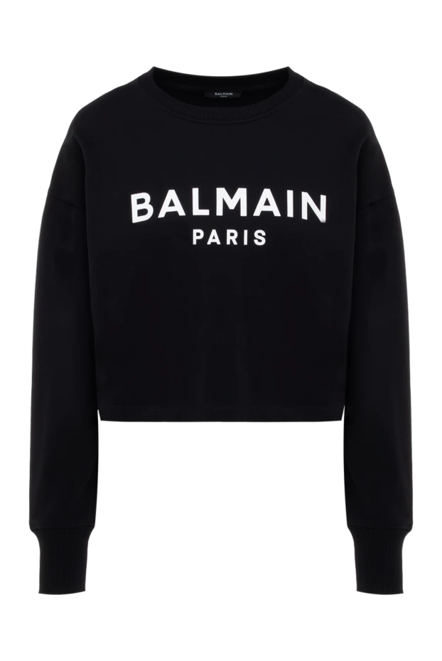 Balmain woman women's white cotton hoodie купить с ценами и фото 176473 - photo 1