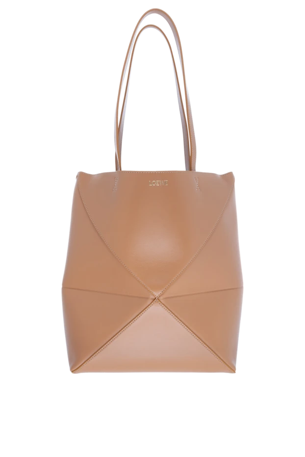 Loewe woman women's leather casual bag, beige купить с ценами и фото 176507 - photo 1