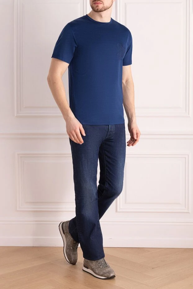 Stefano Ricci футболка мужская синяя 176532 - фото 2