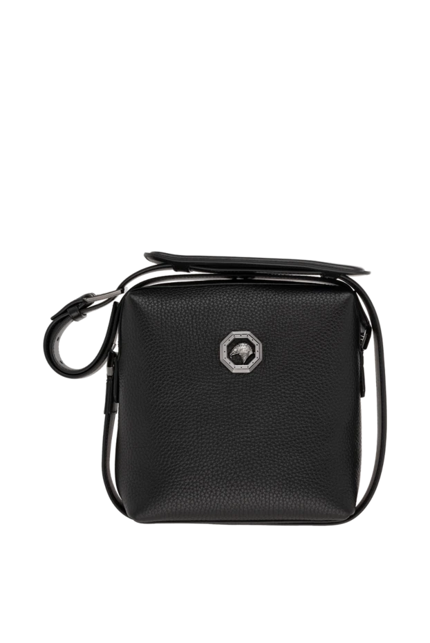 Ерлерге арналған қара шынайы былғары сөмке - фото 1