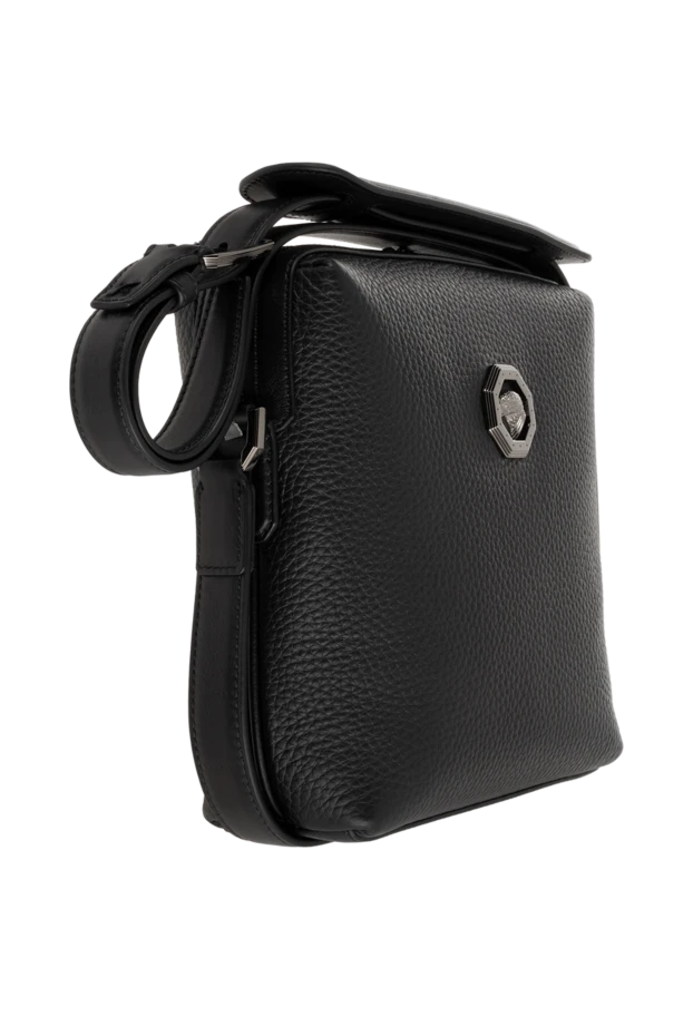 Stefano Ricci сумка из натуральной кожи мужская черная 176534 - фото 3