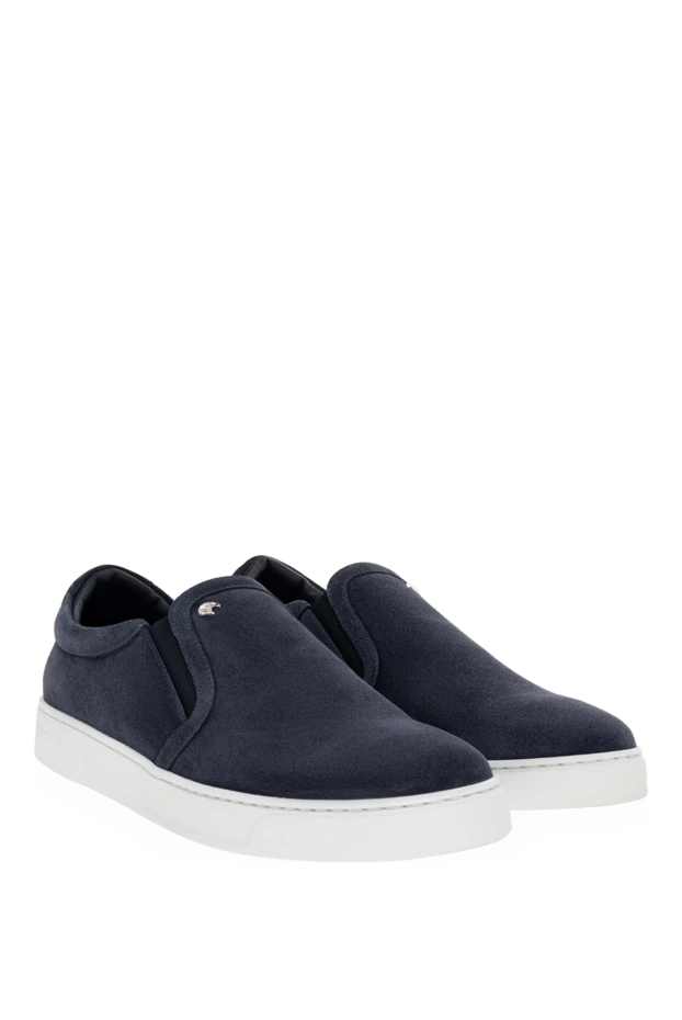 Stefano Ricci мокасины из нубука мужские синие 176544 - фото 3