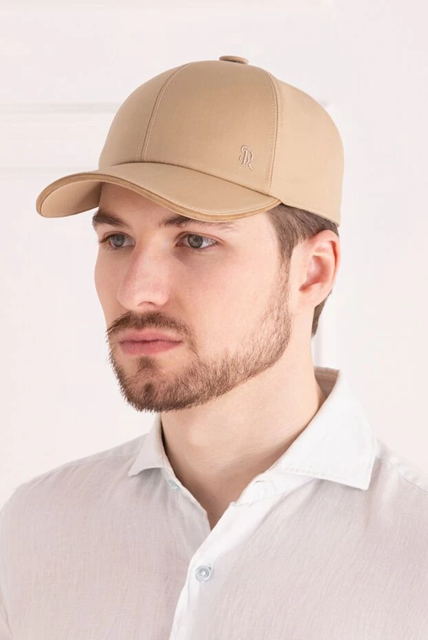 Stefano Ricci кепка из шерсти мужская бежевая 176546 - фото 2