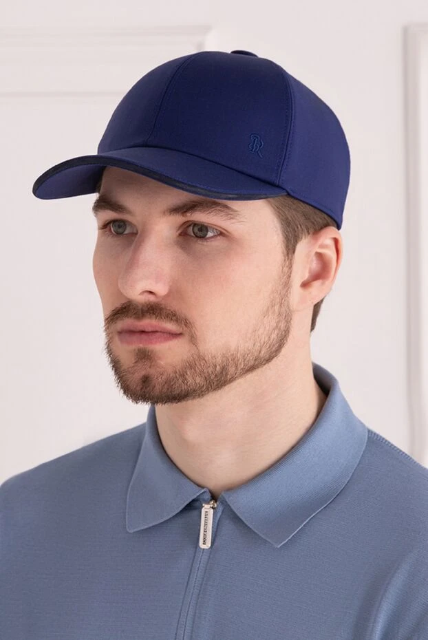 Stefano Ricci кепка из шерсти мужская синяя 176547 - фото 2