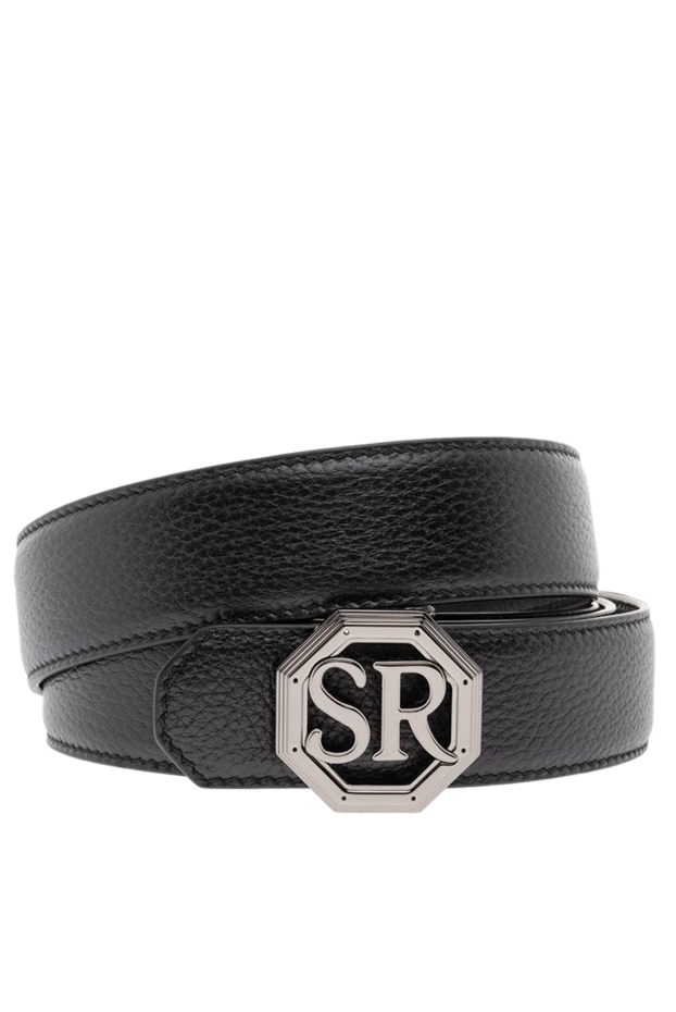 Ремень из кожи мужской коричневый - фото 1