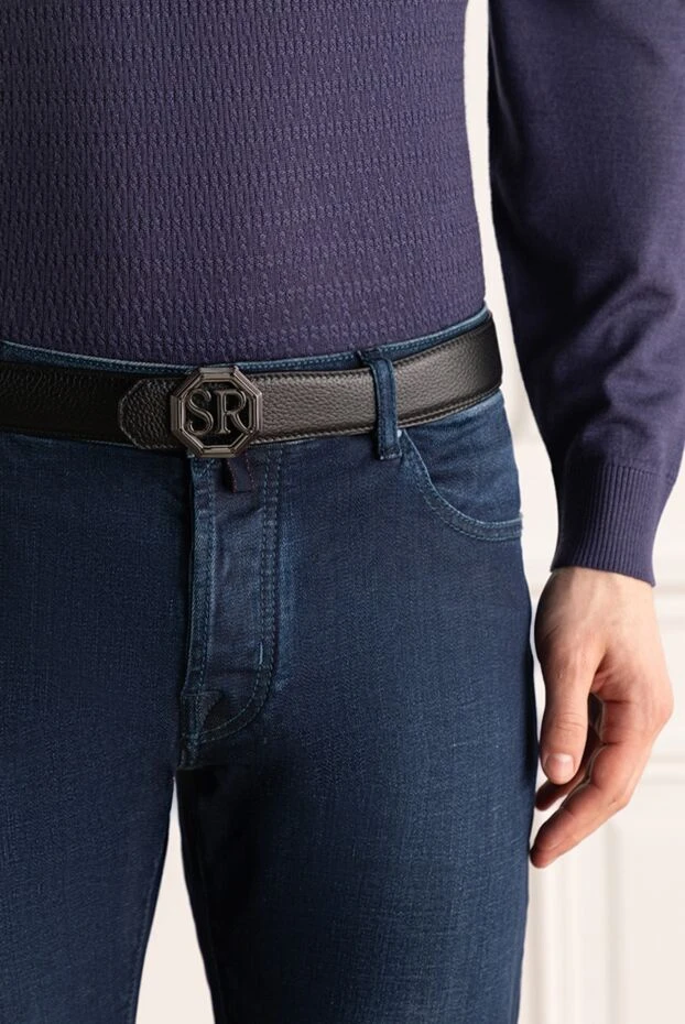 Stefano Ricci ремень из кожи мужской коричневый 176548 - фото 2