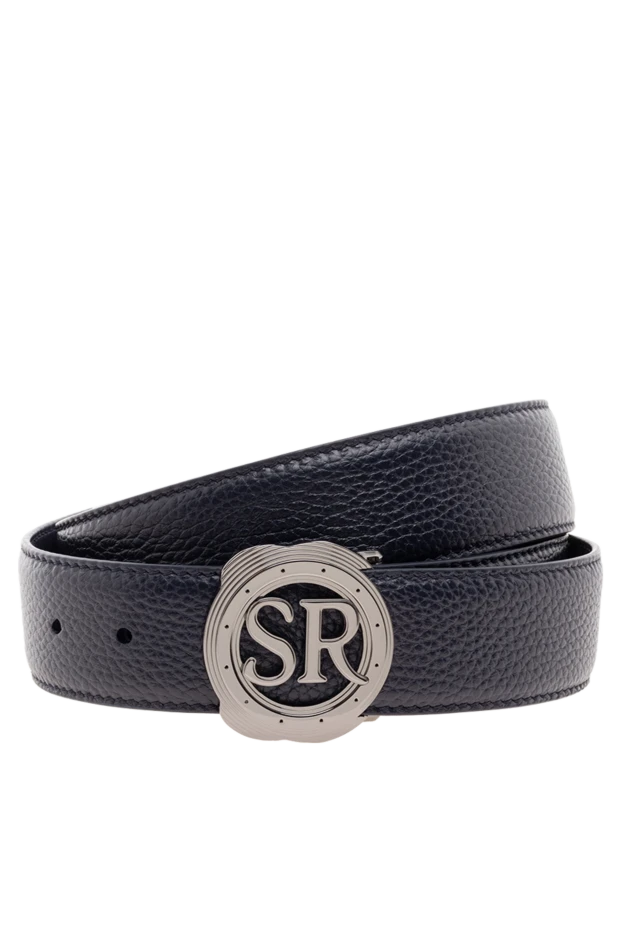 Leather belt for men blue - photo 1