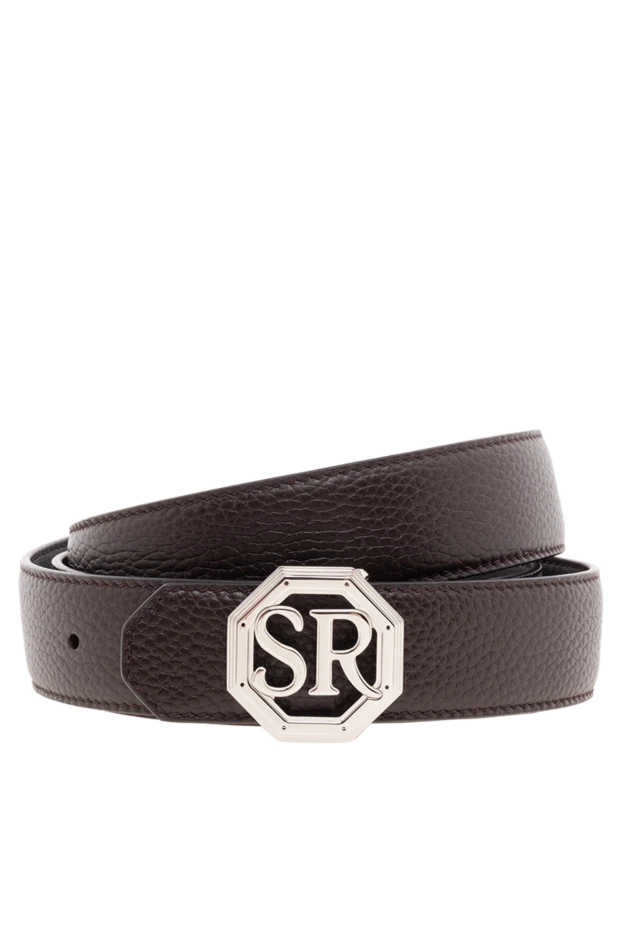 Leather belt for men brown - photo 1