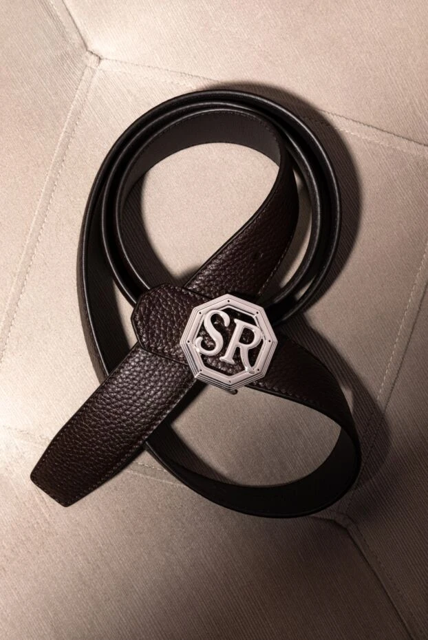 Stefano Ricci ремень из кожи мужской коричневый 176562 - фото 2