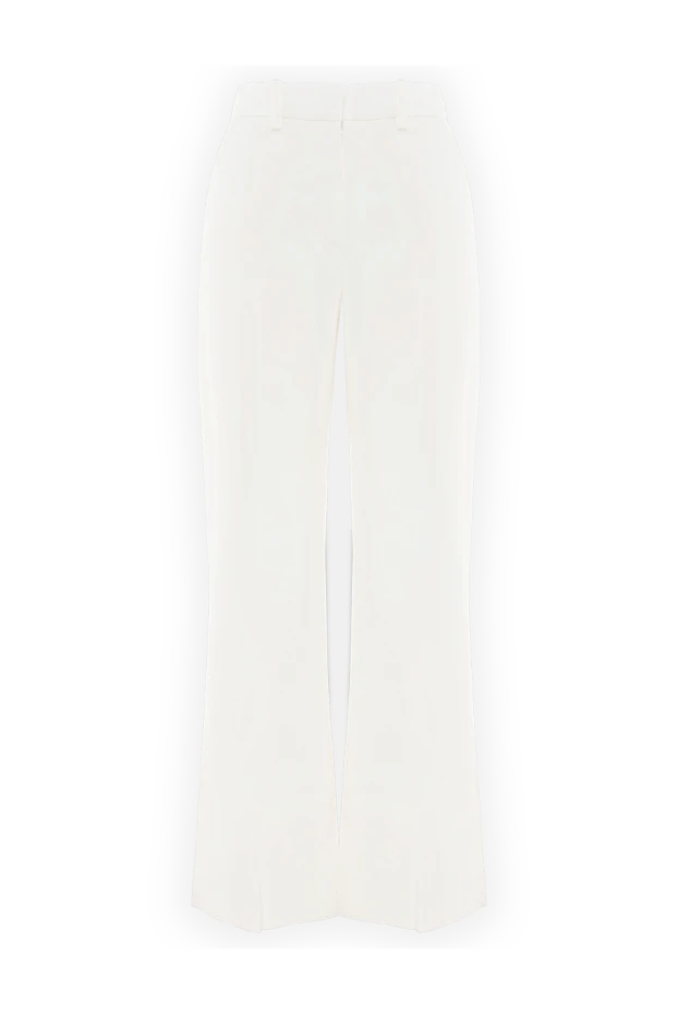 Balmain woman women's white viscose and elastane trousers купить с ценами и фото 176578 - photo 1