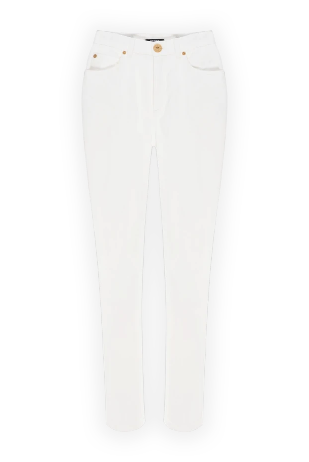 Balmain woman women's white cotton jeans купить с ценами и фото 176585 - photo 1