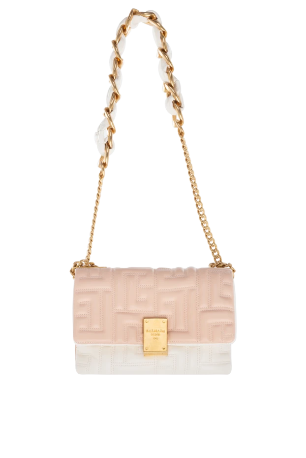 Balmain woman women's leather bag, beige купить с ценами и фото 176607 - photo 1