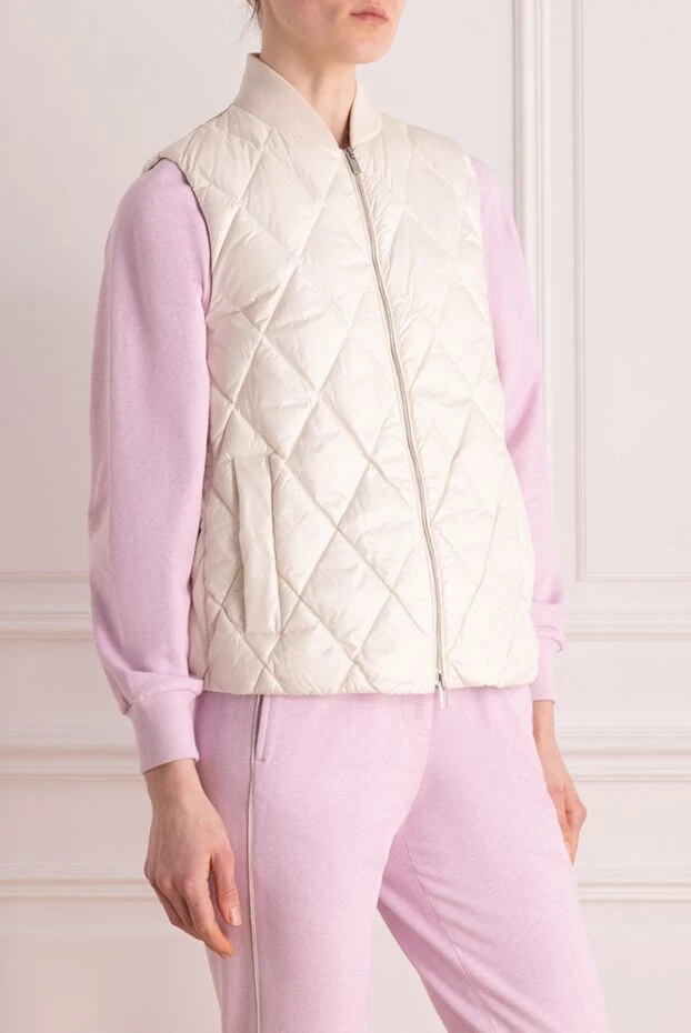 Peserico women's light cotton vest with diamond quilting
 176610 - photo 3