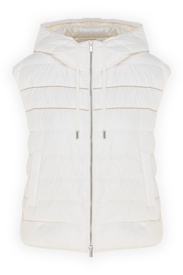 Әйелдерге арналған ақ полиэфирлі жилет - фото 1