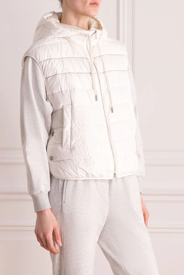 Peserico polyester vest for women white 176613 - photo 3