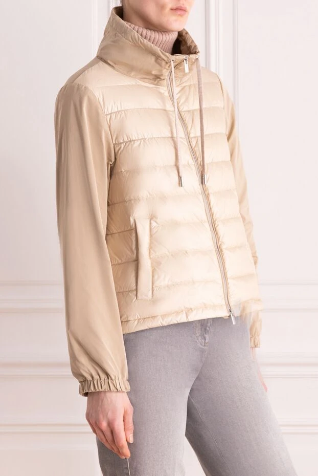 Peserico куртка из нейлона женская бежевая 176614 - фото 3