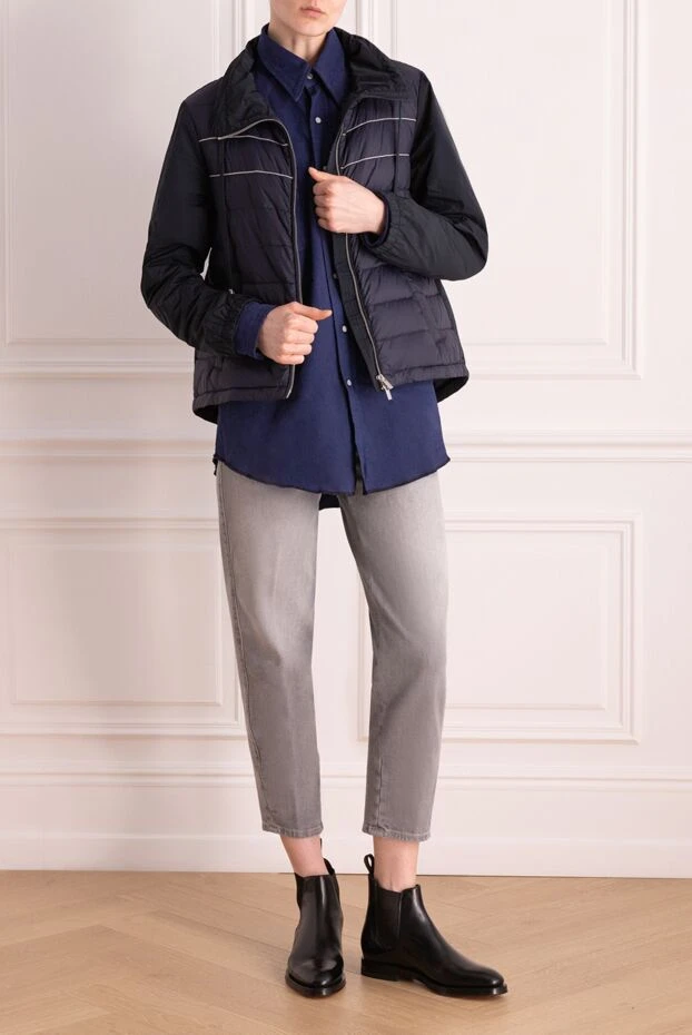 Peserico куртка из нейлона женская синяя 176615 - фото 2