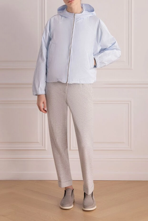 Куртка из полиэстера женская голубая - фото 2