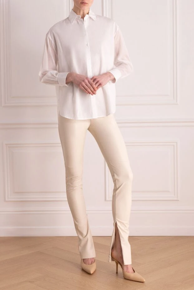 Peserico рубашка из хлопка и эластана женская белая 176621 - фото 2