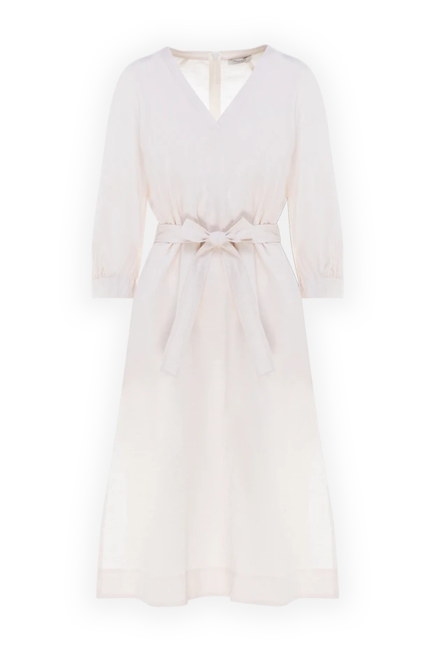 Белдік және бүйір саңылаулары бар ашық түсті зығыр көйлек
- фото 1