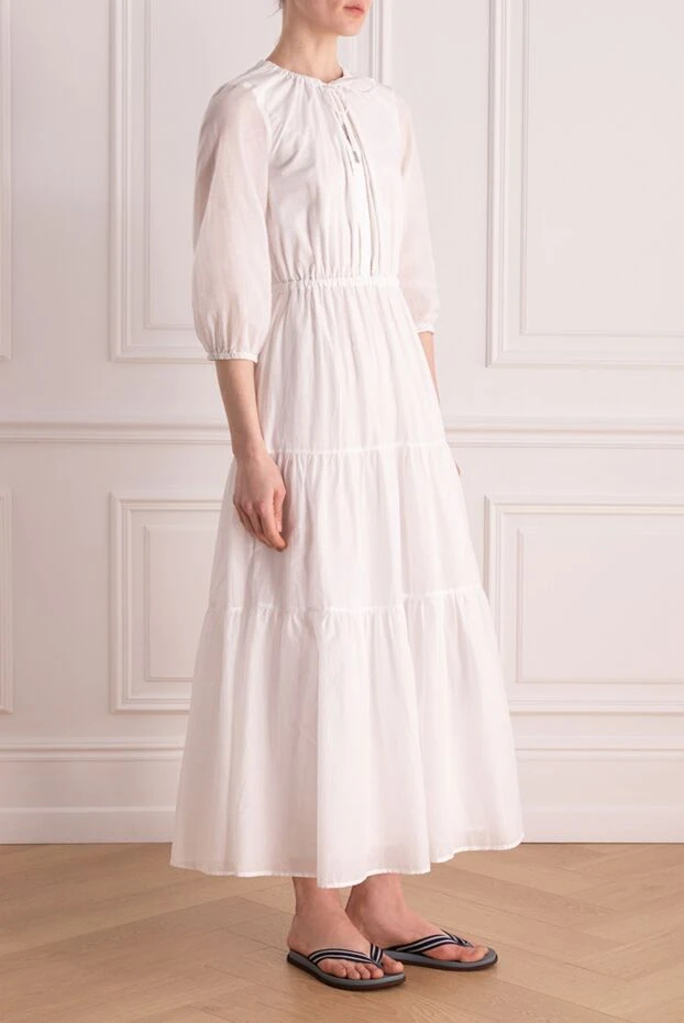 Peserico воздушное хлопковое платье с легкой полупрозрачной фактурой
 176629 - фото 3