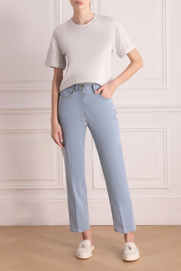 Peserico джинсы женские голубые 176630 - фото 2