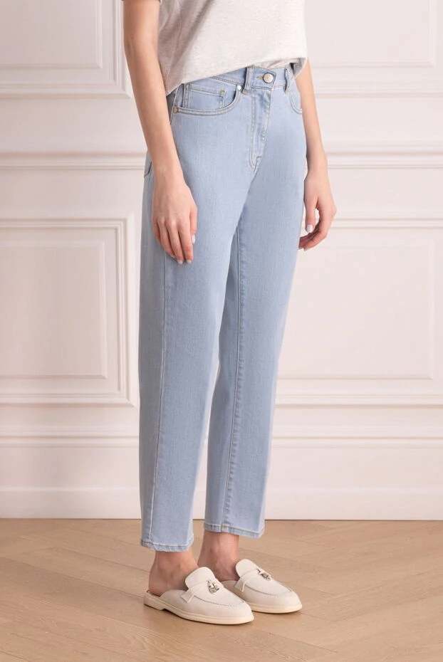 Peserico джинсы женские голубые 176630 - фото 3