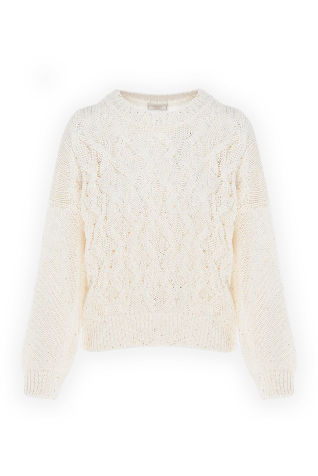 Топ из хлопка и полиэстера женский бежевый - фото 1