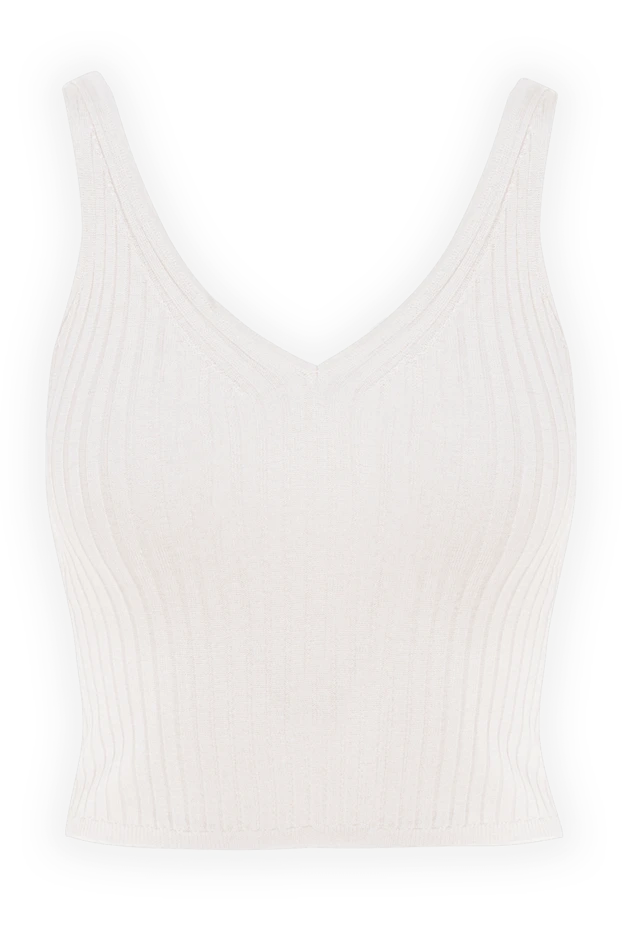 Peserico beige v-neck ribbed crop top
176636 - photo 1
