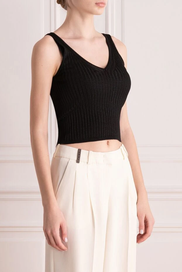 Peserico black knitted top with ribbed texture
176638 - photo 3