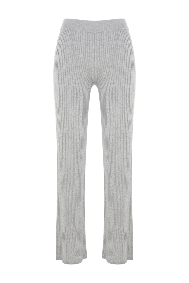 Әйелдерге арналған вискоза мен полиэфирден тоқылған шалбар, сұр түсті - фото 1