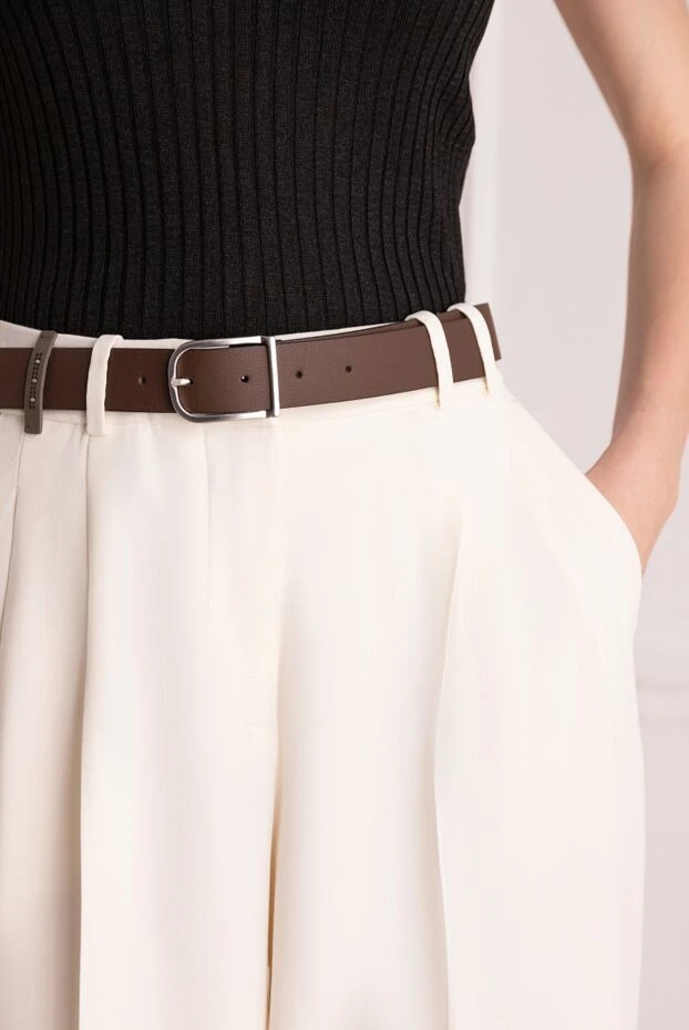 Peserico әйелдерге арналған шынайы былғары белдік, қоңыр 176653 - фото 2