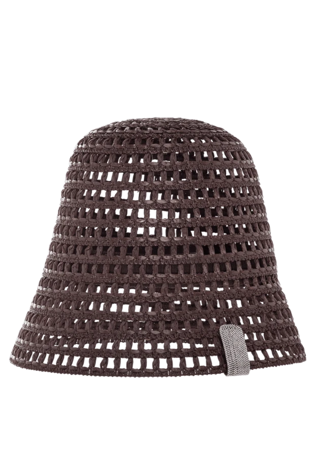 Женская шляпа с сетчатой текстурой и блестящей нашивкой сбоку
- фото 1