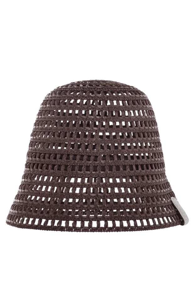 Peserico женская шляпа с сетчатой текстурой и блестящей нашивкой сбоку
 176655 - фото 3