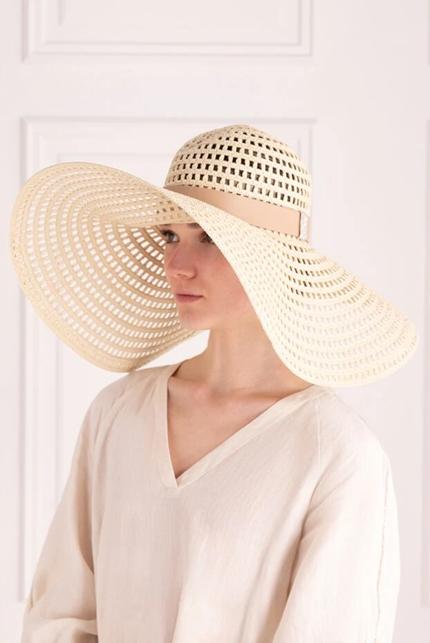 Peserico плетёная панама с широкими отверстиями и акцентной металлической вставкой
 176658 - фото 3