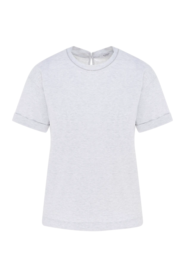 Футболка из хлопка женская серая - фото 1