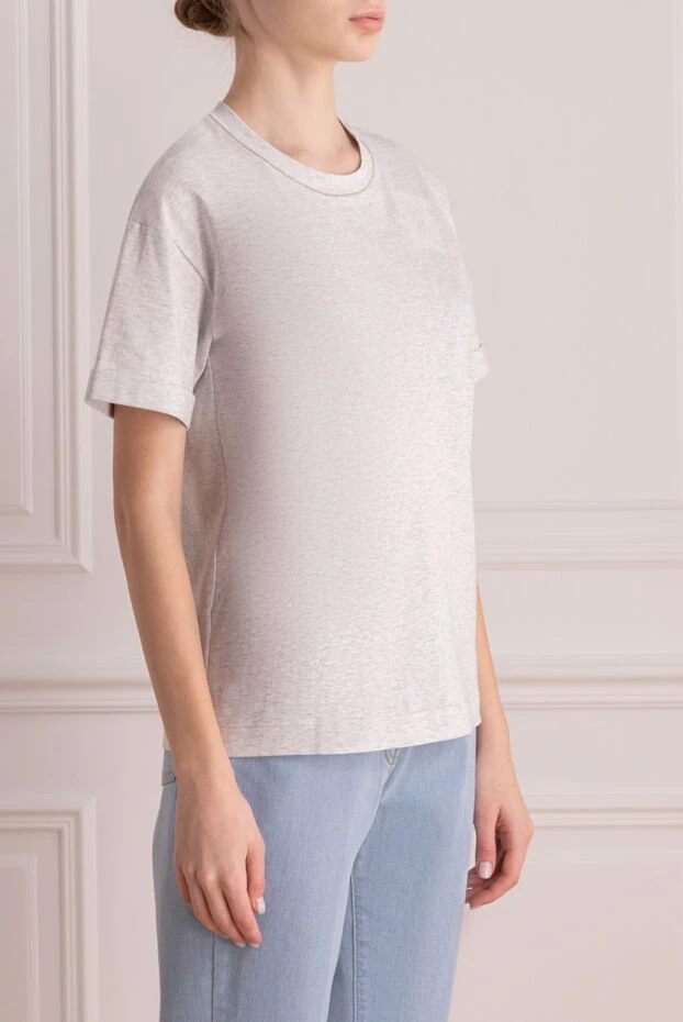 Peserico әйелдерге арналған мақтадан жасалған жейде, сұр

 176660 - фото 3