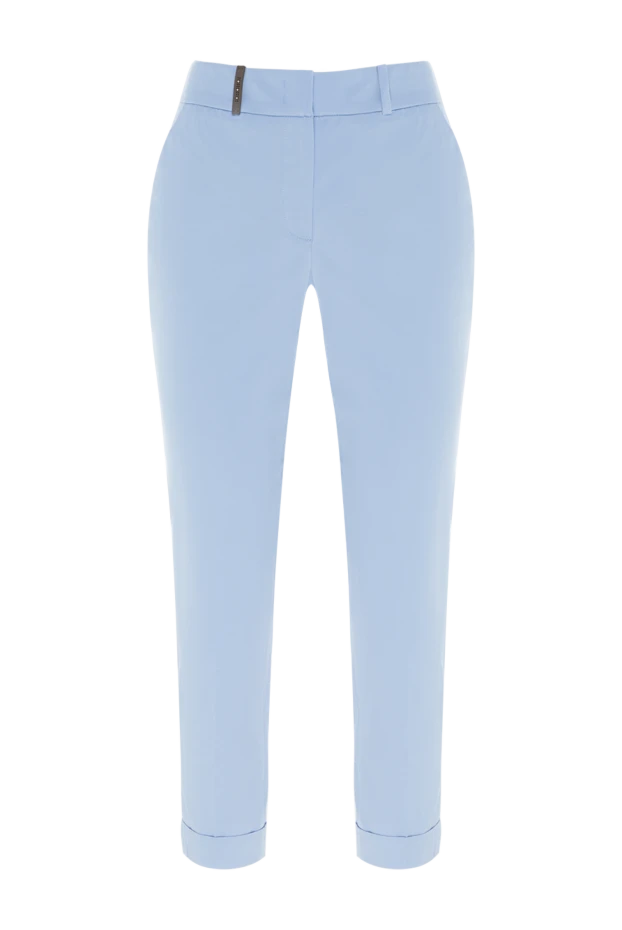 Pants made of cotton and elastane for women blue - photo 1