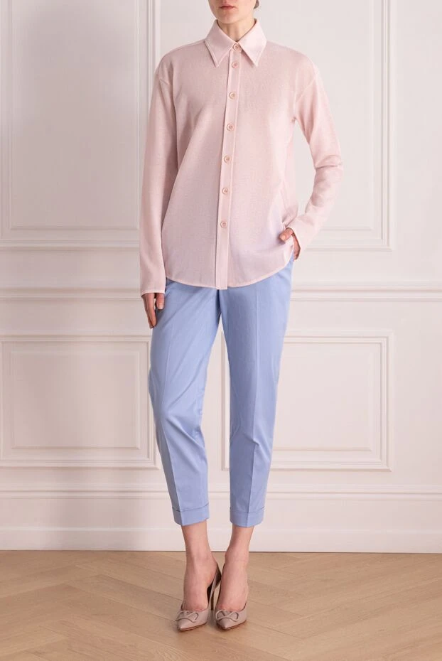 Peserico әйелдерге арналған көк мақта және эластанды шалбар 176673 - фото 2