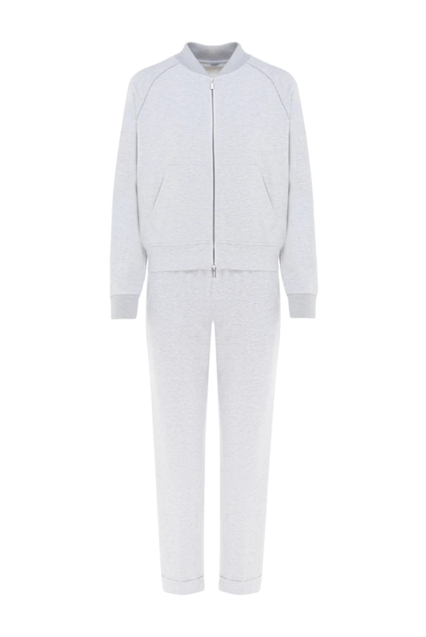 Костюм прогулянковий з бавовни та еластану жіночий сірий - фото 1